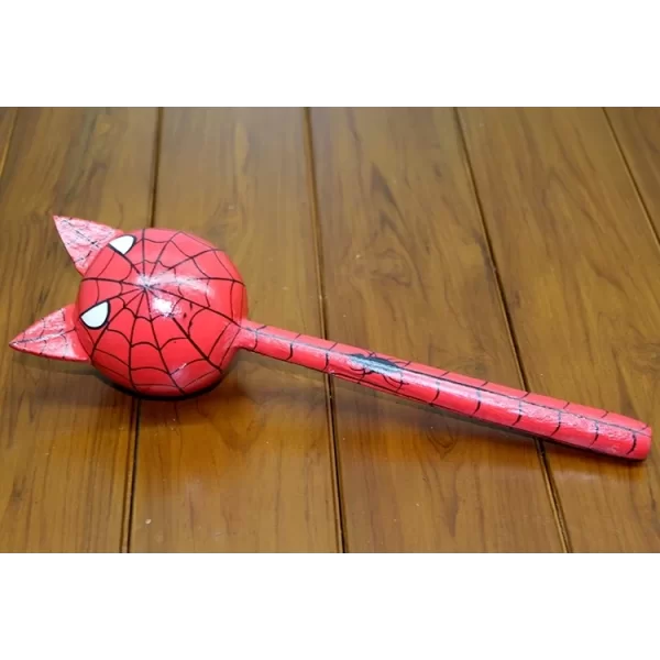 Ahşap Kedili Spiderman Marakas Tekli Polos:24