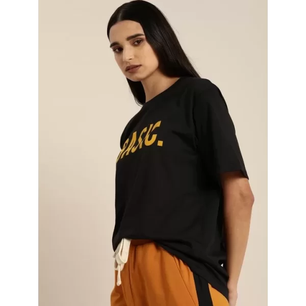 Baskılı Kadın T-shirt - Siyah