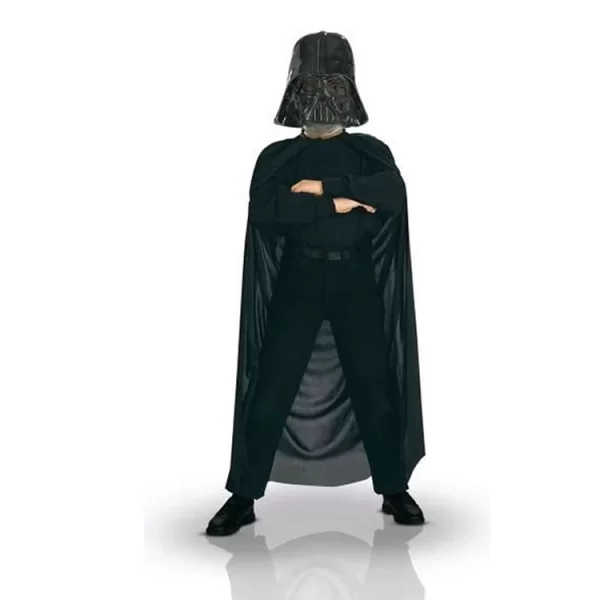 Çocuk Boy Yıldız Savaşları Star Wars Darth V Maskesi Ve 90 Cm Pelerin Seti Siyah