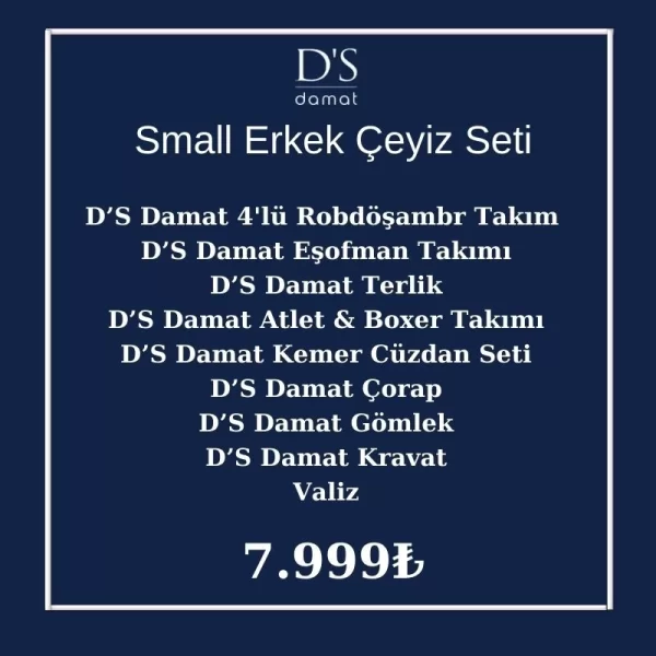 DS Damat 12 Parça Erkek Small Çeyiz Paketi