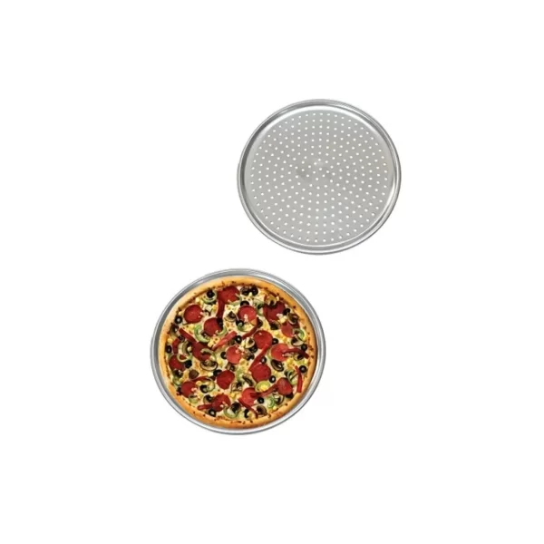 Delikli Çelik Pizza Ve Lahmacun Tepsisi Orta Boy -32  Cm