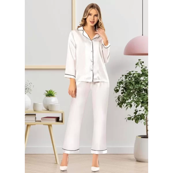 Freshness 2045 Saten Gömlek Yaka Patlı Pijama Takımı