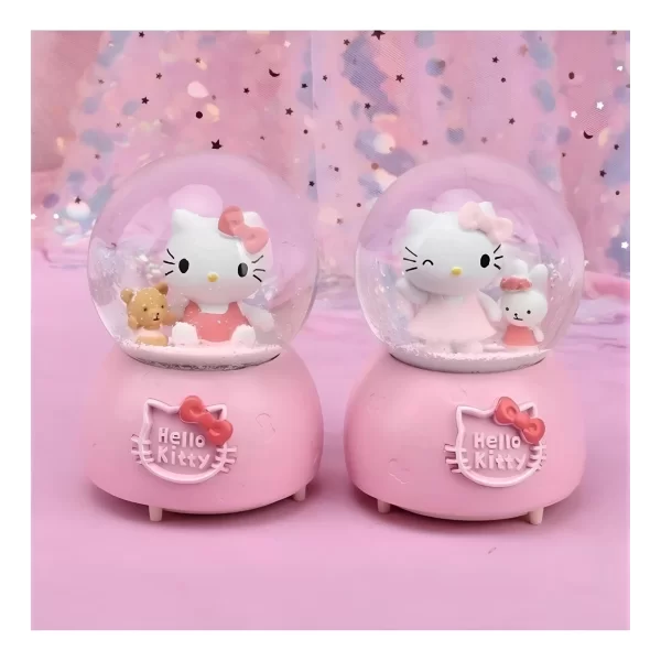 Hello Kitty Işıklı Müzikli Kar Küresi Orta Boy Alk3047