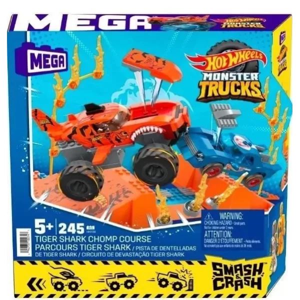 Hkf88 Mega™ Hot Wheels® Smash N Crash Tiger Shark Çarpışma Seti 245 Parça +5 Yaş