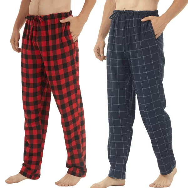 Pijalüx Erkek Kareli Poplin Cepli Alt Pijama