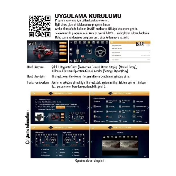 Syr-666-764wa Kumandalı Şarjlı Kameralı Off Road Araba -vardem Oyuncak