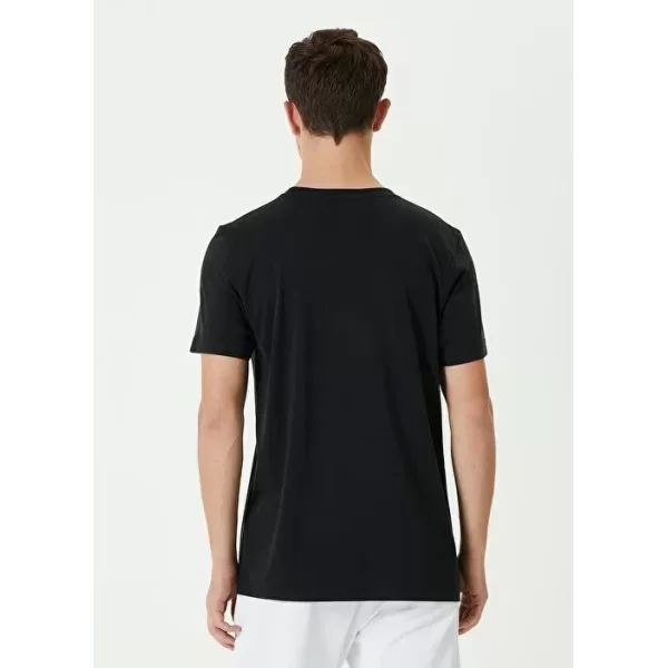 Unisex Basic Bisiklet Yaka Regular T-Shirt - Siyah