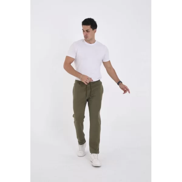 Unisex Üç İplik Basic Eşofman Pantolon - Haki