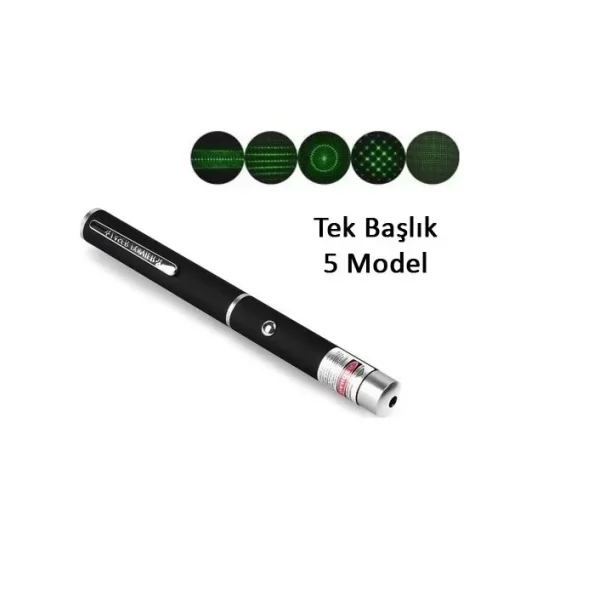 Yeşil Lazer Pointer 5000 Mw 15 Km Etkili (tek Başlık 5 Model)