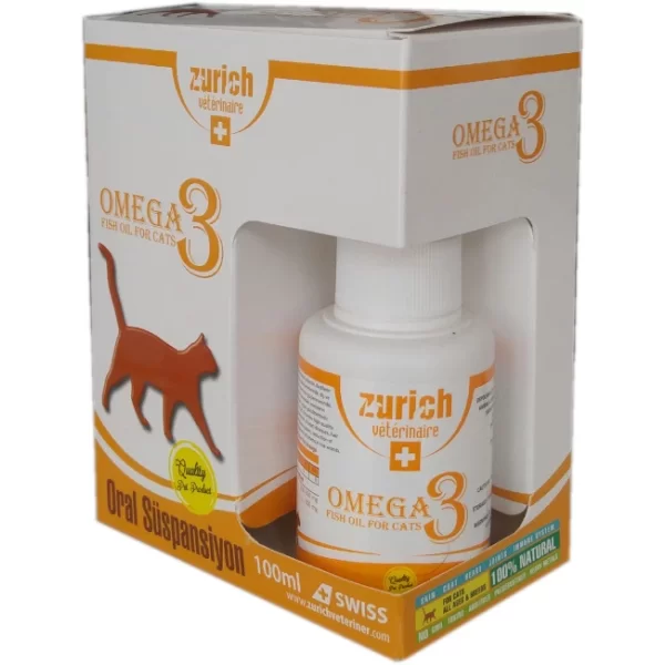 Zurich Cat Omega-3 Balık Yağı Tüy Döküm Önleyici/Tüy Sağlığı 100ml