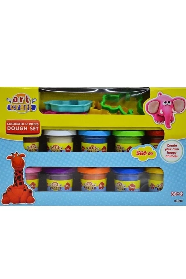 03290 Art Craft 16 Parça Hamur Seti-rengarenk / 560 Gr
