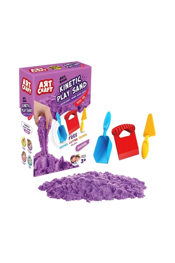 03694 Aksesuarlı Mor Kinetik Oyun Kumu 1000 Gr
