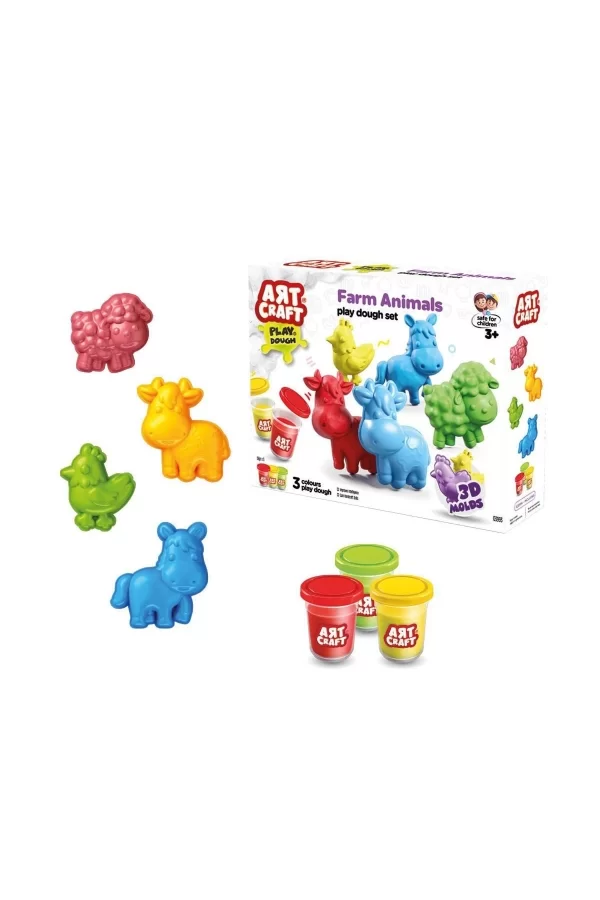 03993 Art Craft Çiftlik Hayvanları Hamur Set 168 Gr -fentoys
