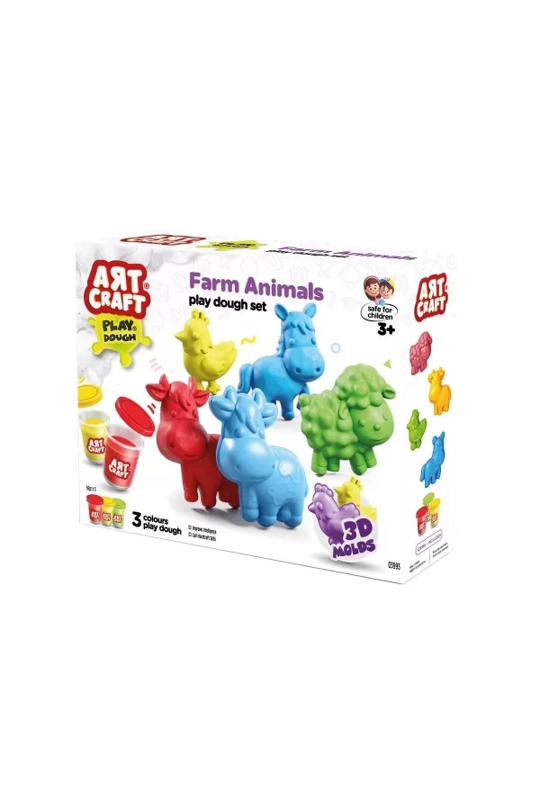 03993 Art Craft Çiftlik Hayvanları Hamur Set 168 Gr -fentoys