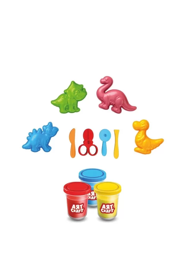 03995 Art Craft 3d Dinozorlar Hamur Set 168 Gr -fentoys