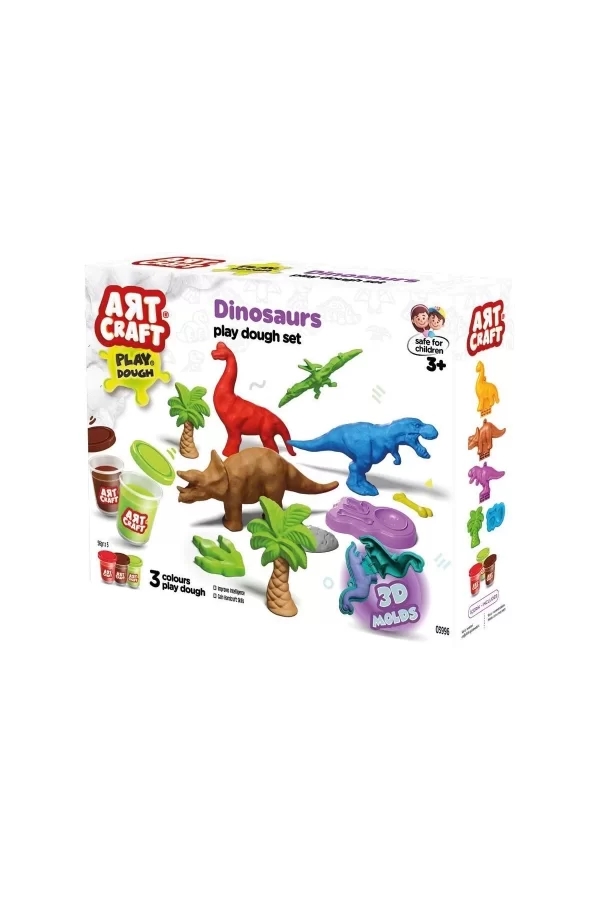03996 Art Craft Dinozorlar Hamur Set 168 Gr -fentoys