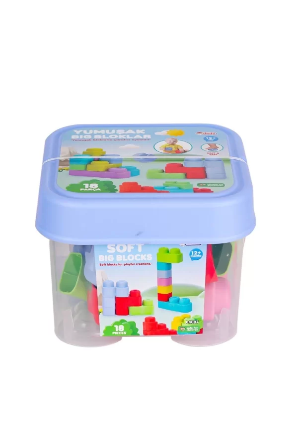 04007 Yumuşak Big Bloklar Kova 18 Parça -dede