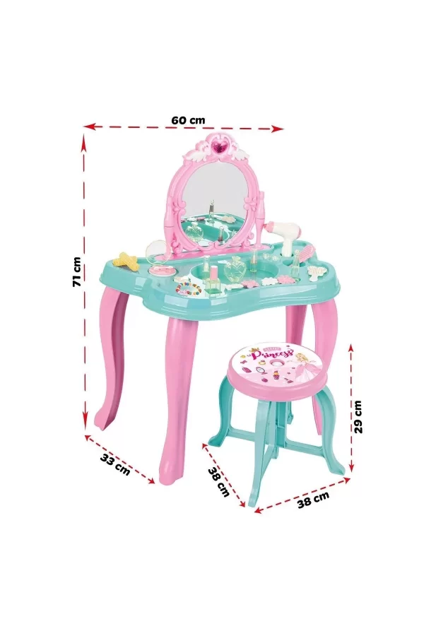 06 048 Pilsan Sihirli Kelebek Makyaj Masası Pembe