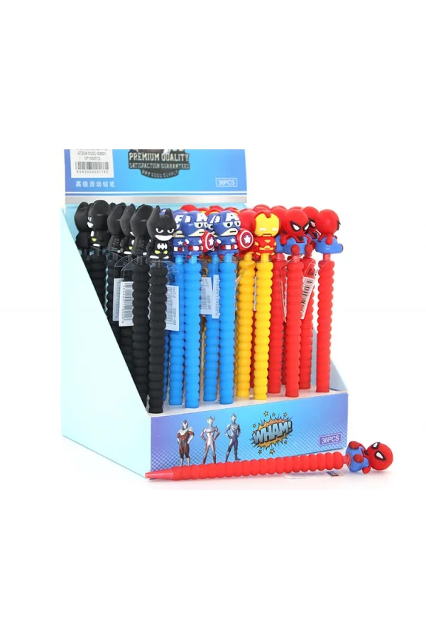 07 Uçlu Karışık Kahraman Figürlü Kalem