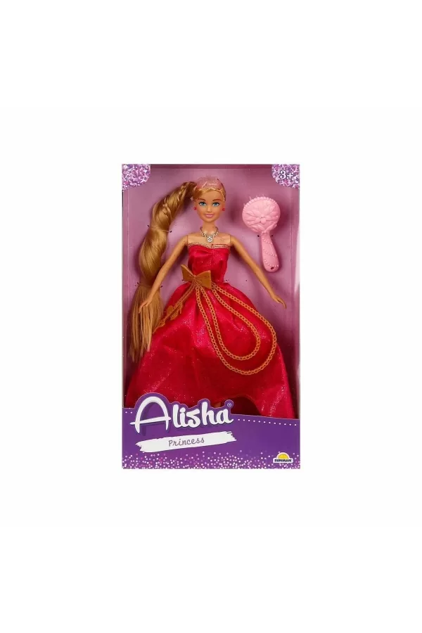 0835 Sun-rst-sıs-mnk Alisha Prenses Uzun Saçlı Aksesuarlı Bebek Set 29 Cm 3renk -sunman