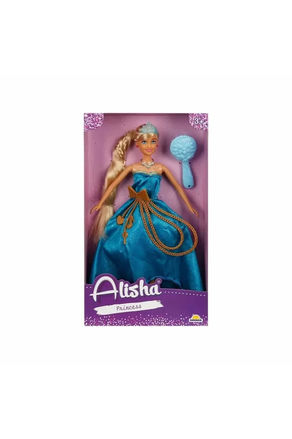 0835 Sun-rst-sıs-mnk Alisha Prenses Uzun Saçlı Aksesuarlı Bebek Set 29 Cm 3renk -sunman