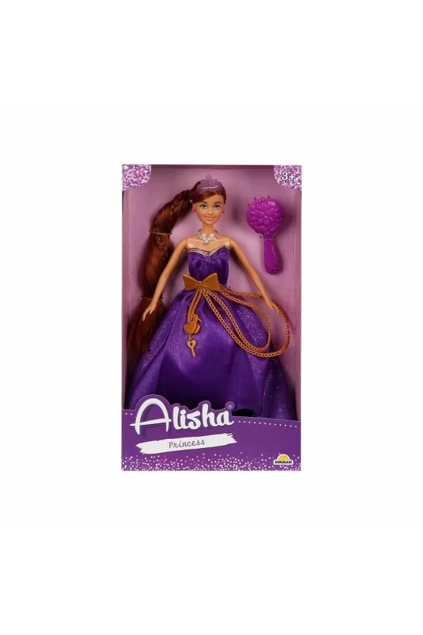 0835 Sun-rst-sıs-mnk Alisha Prenses Uzun Saçlı Aksesuarlı Bebek Set 29 Cm 3renk -sunman