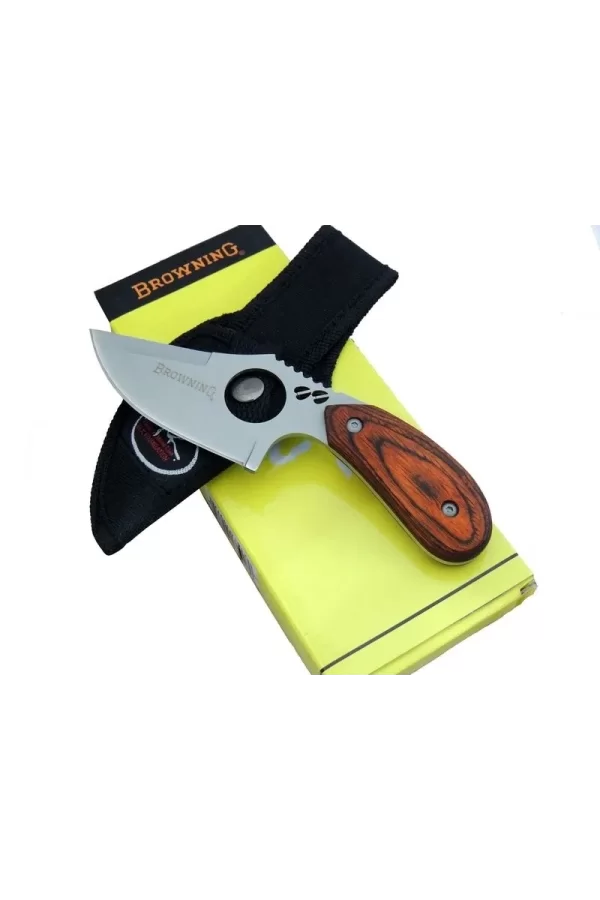 087 Yüzme Kamp Bıçak 16 Cm - Ahşap Sap, Özel Kılıflı