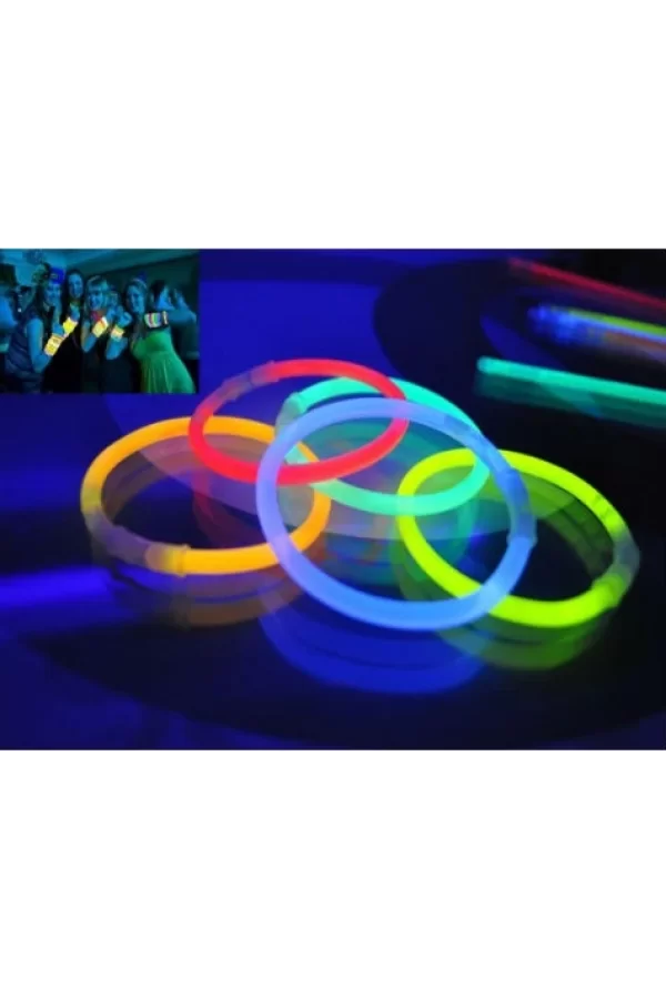 10 Adet Karanlıkta Işık Veren Bracelet Fosforlu Kırılan Çubuk Bileklik