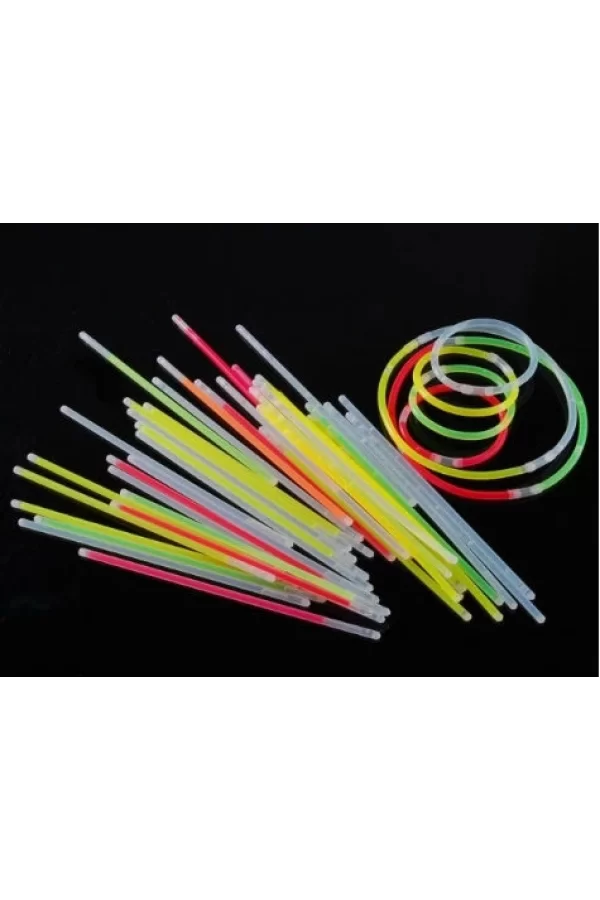 10 Adet Karanlıkta Işık Veren Bracelet Fosforlu Kırılan Çubuk Bileklik
