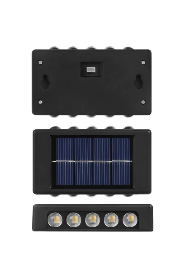 10 Ledli Solar Bahçe Dış Mekan Duvar Aydınlatması 2li Set