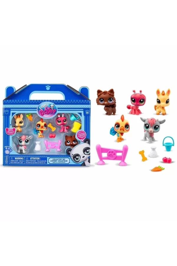 1005103 Littlest Pet Shop - Minişler 5li Figür Seti S1 Çiftlik Temalı
