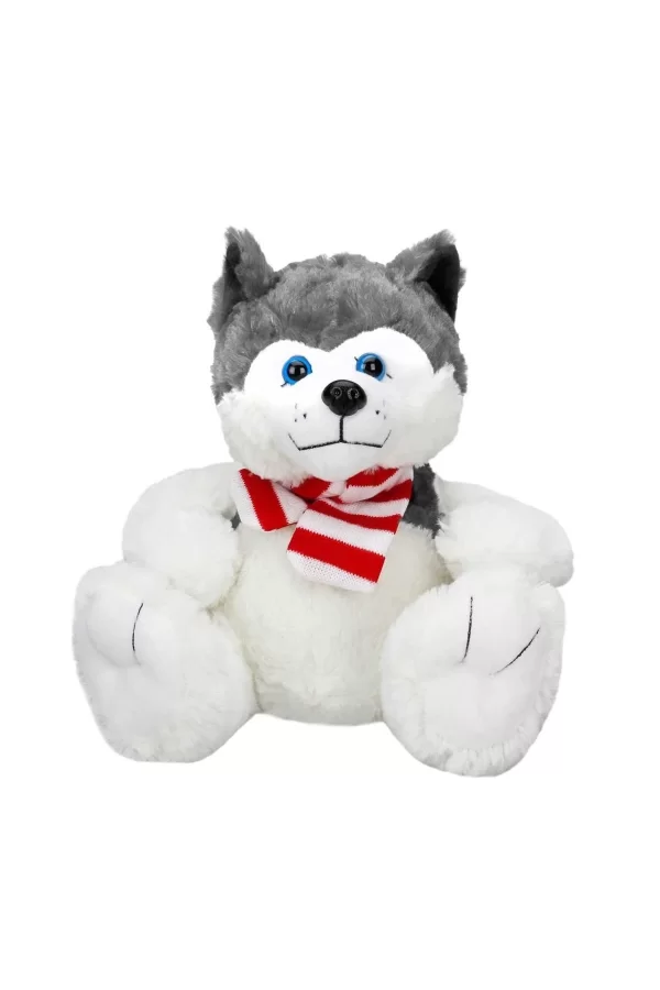 1030 Oturan Husky Atkılı Köpek 30 Cm