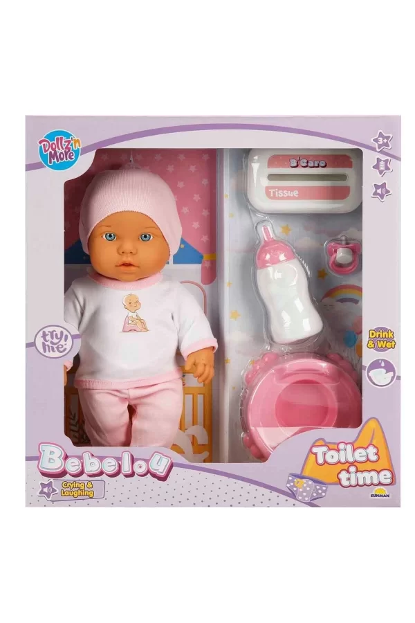 1030141 Sesli Bebelou Tuvalet Zamanı Bebek Seti 32 Cm -sunman