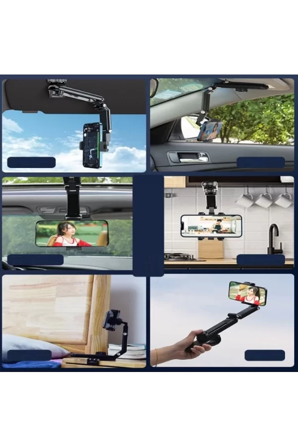 1080° Dönebilen Çok Fonksiyonlu Telefon Tutucu