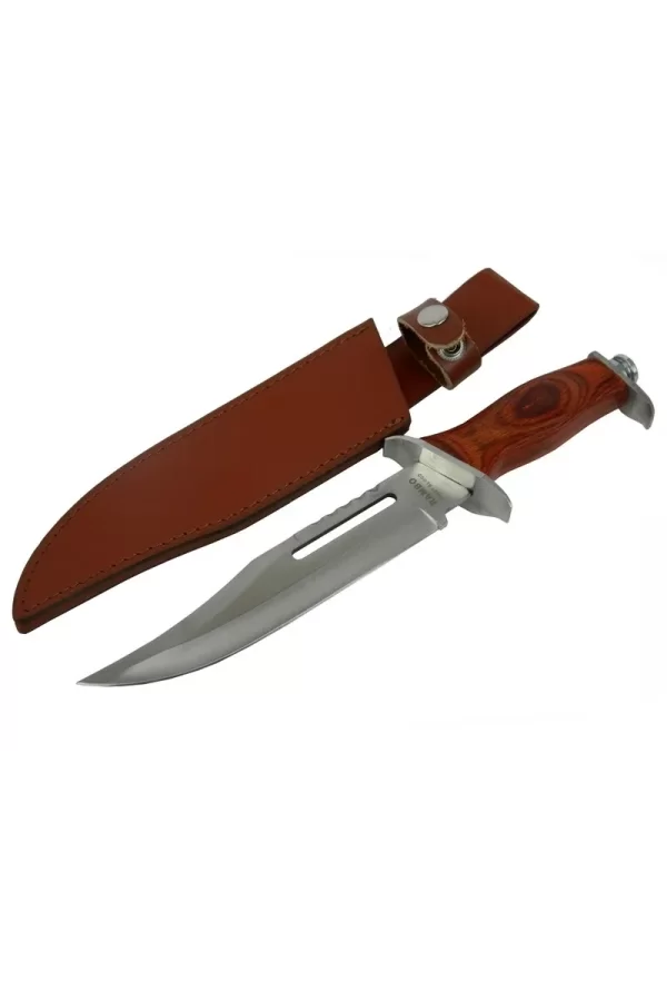 111 Rambo Bıçağı 32 Cm - Ahşap Metal Saplı, Perçinli