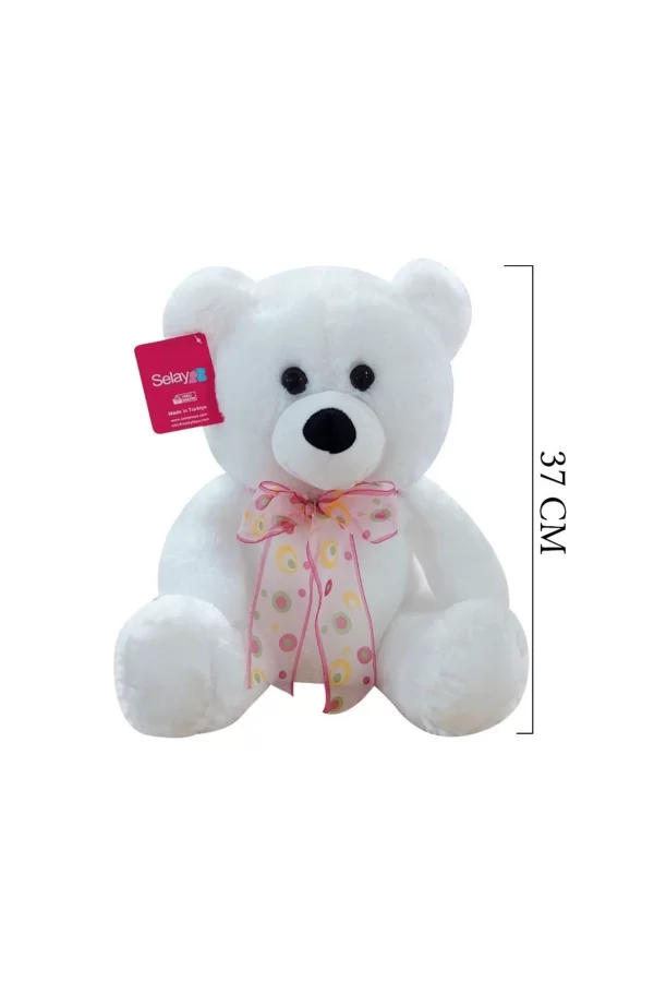 1178b Selay, Oturan Ayı 37 Cm Beyaz