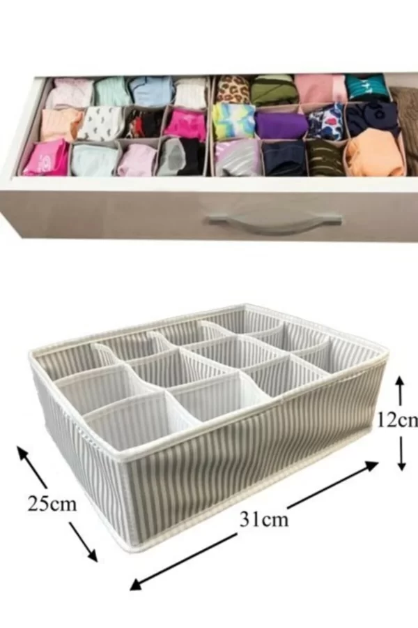 12 Bölmeli Pratik Bölmeli Çekmece Düzenleyici Organizer(iç Çamaşırı Kravat Çorap Düzenleyici)
