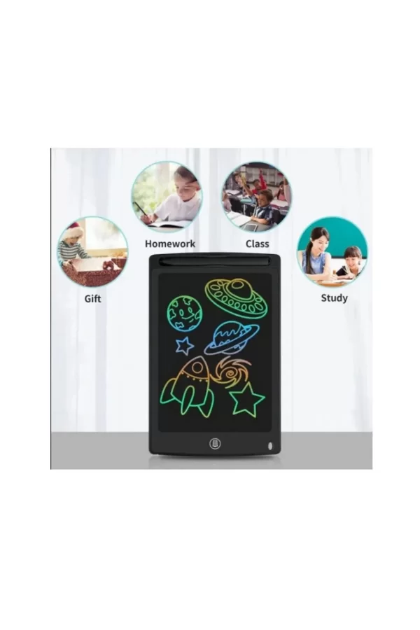 12 Inc Renkli Lcd Grafik Dijital Kalemli Çizim Tableti Yazı Tahta Not Yazma Eğitim Tableti Kırmızı