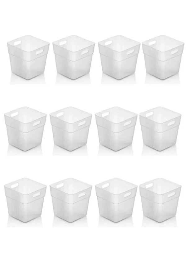 12 Li Buzdolabı İçi Mini Düzenleyici Kutu Organizer - Buzdolabı Kapak Düzenleyici