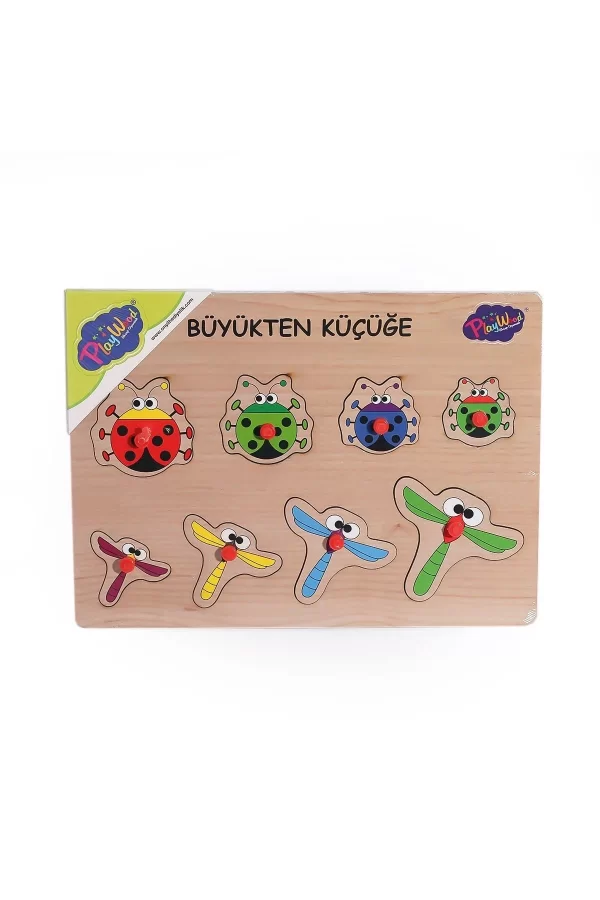 131-132 Ony Ahşap Tutmalı Puzzle Büyükten Küçüğe -onyıl