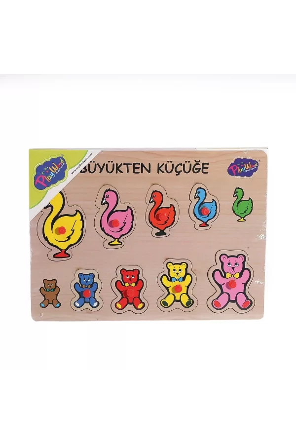 131-132 Ony Ahşap Tutmalı Puzzle Büyükten Küçüğe -onyıl