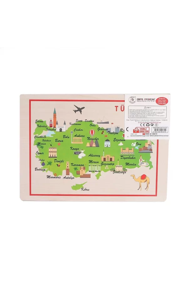131-132 Ony Ahşap Tutmalı Puzzle Büyükten Küçüğe -onyıl