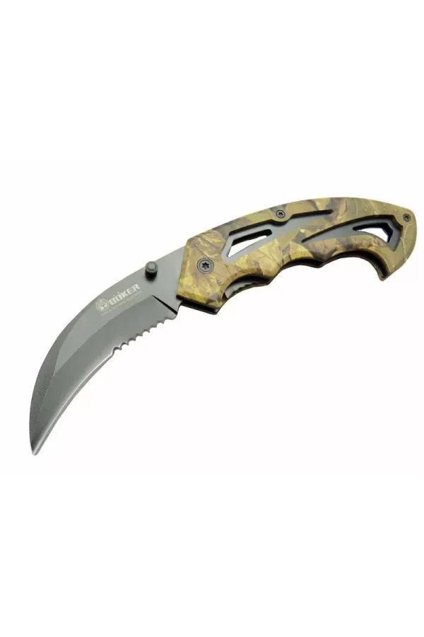 2-6 Karambit Outdoor Çakı 19 Cm - Plastik Kamuflaj Saplı