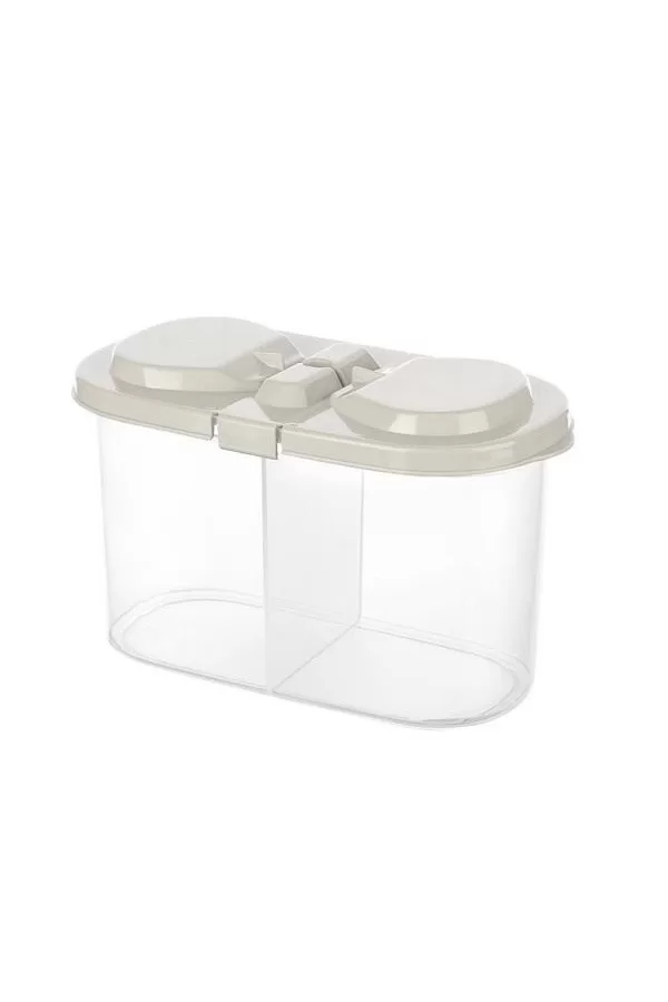 2 Bölmeli Saklama Ve Erzak Kabı 1200 Ml