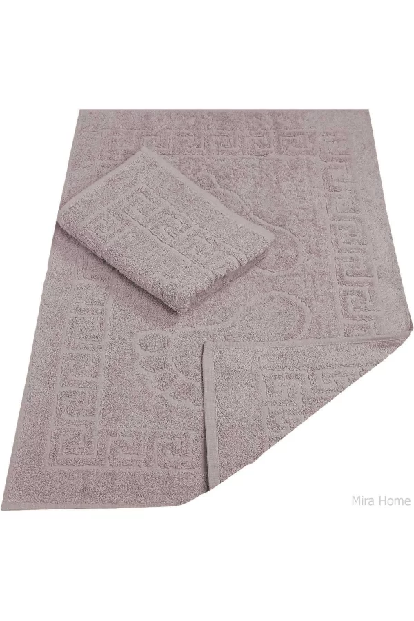 2 Li Banyo Ayak Havlusu &#37;100 Pamuk 50X70 Cm Menesch Mürdüm