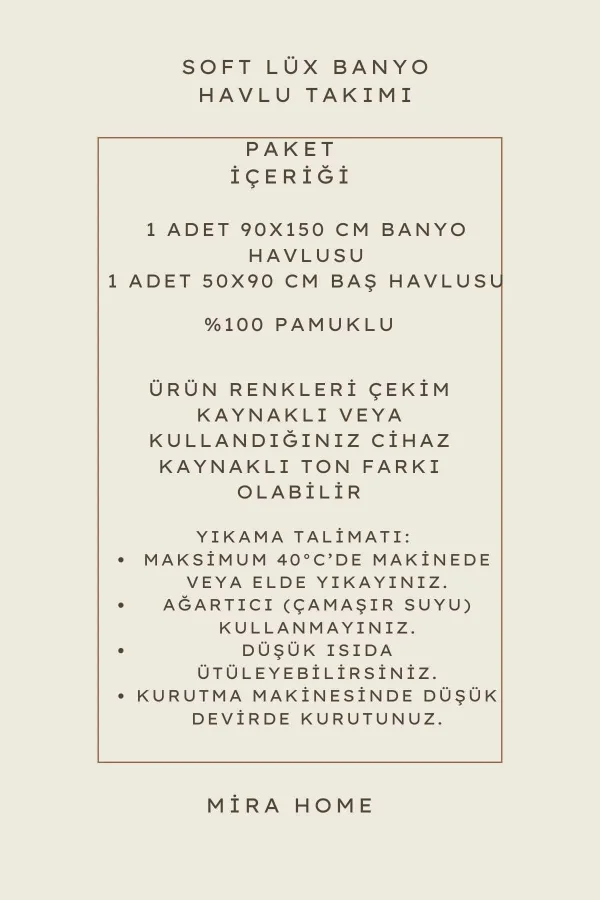 2 Parça &#37;100 Pamuklu Soft Lüx Banyo Havlu Seti Gri