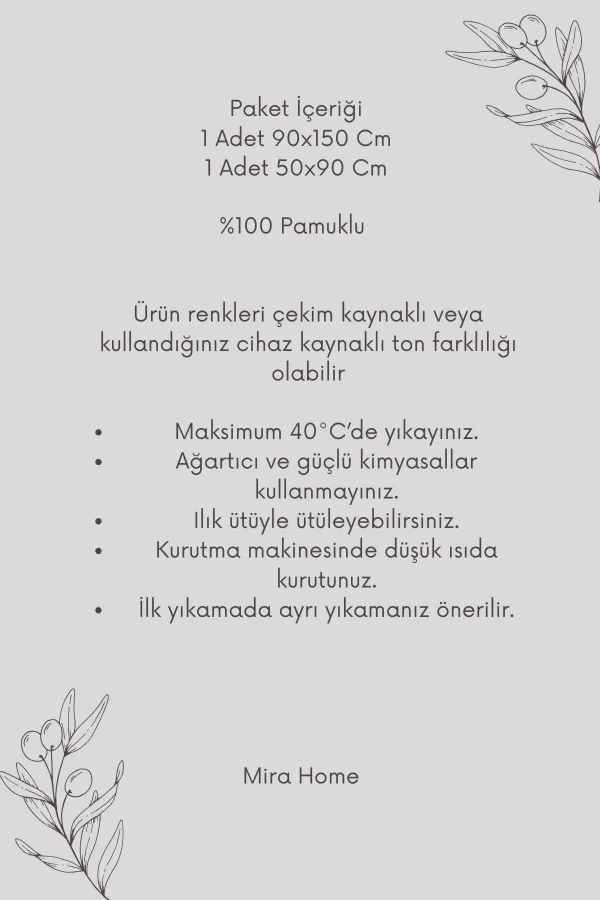2 Parça Banyo Havlu Takımı &#37;100 Pamuklu Çubuk Desen Sarı