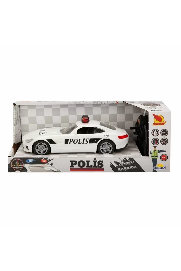 20357 Uzaktan Kumandalı Suncon Işıklı Polis Arabası 21 Cm