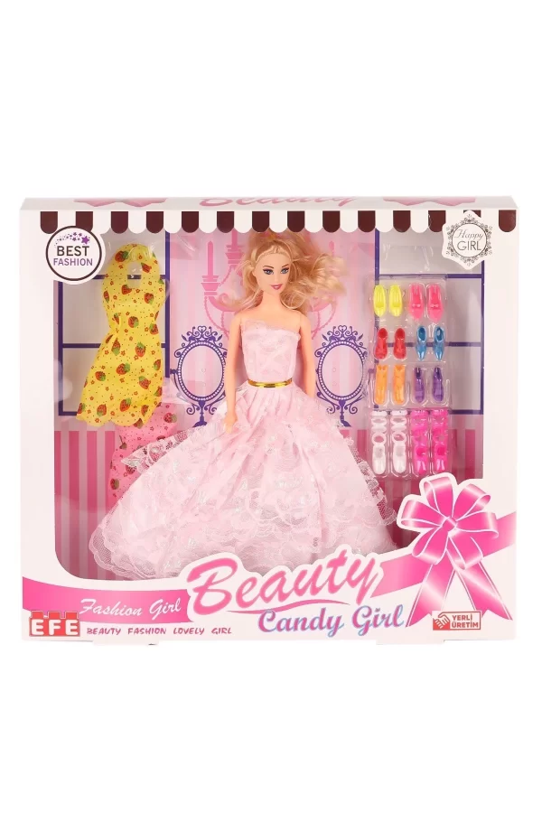 207 Ayakkabı Setli Candy Girl Bebek -efe Toys