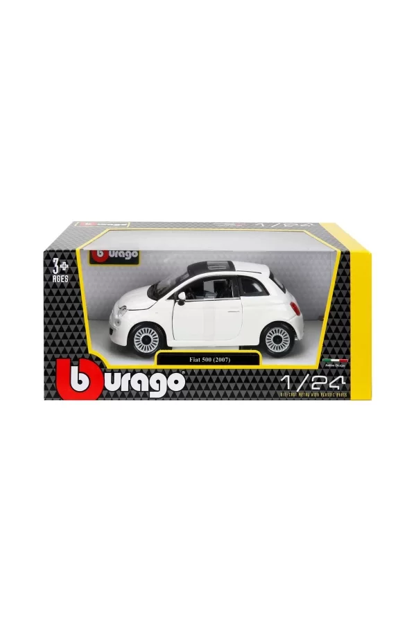 22106 Burago 1:24 Fiat 500 2007 Model Araba